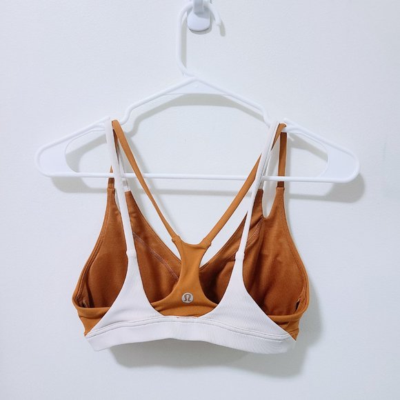 Lululemon New Ambition Sports Bra in Fools Gold Yellow / Light Ivory Size 4 - Picture 7 of 9